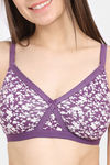 Rosaline Everyday Double Layered Non Wired 3/4th Coverage T-Shirt Bra - Winter Bloom — thumbnail 4
